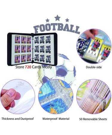 GHIUAN Soccer Card Binder - 720 Pocket Trading Cards Collector Album with Sleeves - Football Type 2 - Buy Online on SooperMarket.com