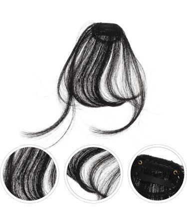 OSALADI Piece Bangs Hair Clip Extension Wispy Bangs Wig Fringe Clip in Bangs Black Hair Bang Wispy Fringe Bangs Flat Neat Air Bangs Fake Hair Bangs Clip in Fringe Elegant Xuchang Woman Natural Color - Buy Online on SooperMarket.com