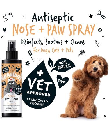 BUGALUGS Nose & Paw Dog Antiseptic spray 200ml Antibacterial Antifungal for Dogs Cats & Pets -for Dry Paws Cracked Skin use alongside our dog paw balm & dog nose balm (Antiseptic Spray 200ml) - Buy Online on SooperMarket.com