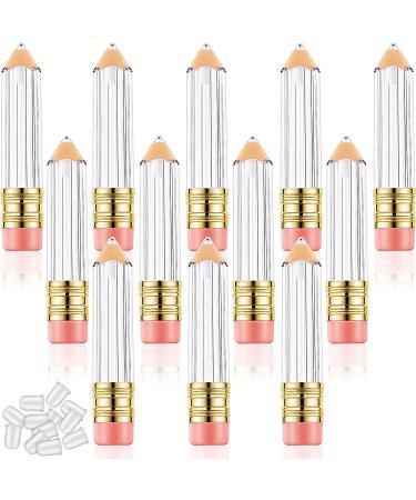 20 Pieces Empty Pencil Lip Gloss Tubes Containers Clear Lip Balm Tubes Mini Refillable Lip Oil Bottles for Mother's Day Present and Women Girls Diy, 5 ml