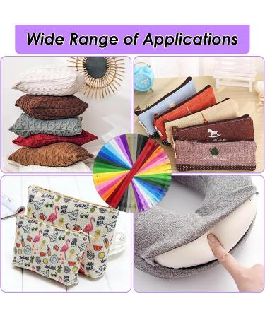 120pcs Assorted Nylon Zippers for Sewing - Bulk Zippers for Bags, Pouches, Pillow Covers & Crafts - Buy Online on SooperMarket.com