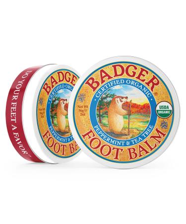 Badger Company Foot Balm - Peppermint & Tea Tree, 2 oz | Soothing Foot Care - Buy Online on SooperMarket.com