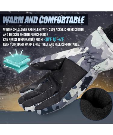 Jogoo Winter Snow Gloves for Men Women Outdoor Ski Gloves 3M Thinsulate Waterproof&Windproof Touchscreen Cold Weather Gloves Large - Buy Online on SooperMarket.com