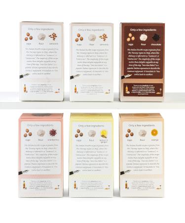 Gusta Authentic Biscotti Variety Pack from Tuscany, Italy - 6 Original Two Bites Size - All Natural Ingredients - Fresh Italian Dessert Treats - 3.3lb - Buy Online on SooperMarket.com