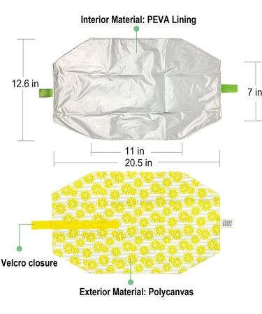 Urban Green Reusable Sandwich Wraps - Lemon & Avocado (Pack of 2) | Deli Food Wrap & Snack Bag Set - Buy Online on SooperMarket.com