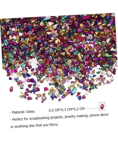 HAPINARY 1 Glass Chip Manicure Fillers Irregular Glass Epoxy Fillers Nail Art Stone DIY Epoxy Fillers Manicure DIY Accessories Epoxy Filling DIY Charm Fillers Epoxy Charms Manicure Charms 0.5X0.3cm Colorful - Buy Online on SooperMarket.com