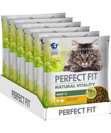 PERFECT FIT Natural Vitality - Cat Food Dry Food Adult 1+ - Chicken and Turkey 6 x 650g Chicken & Turkey 3.9 kg (1 pack)