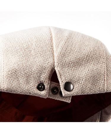 LADYBRO 2Pack Unisex Flat Cap Newsboy Hats for Men Women - Black+Beige Cotton Polyester - Buy Online on SooperMarket.com