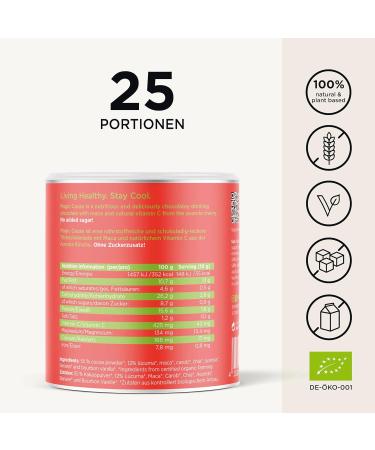 Sooper Food Magic Cacao Bourbon Vanilla 250g - Organic Vegan Chocolate Powder with Vitamin C No Added Sugar - Boost Your Mood with Cocoa & Maca - Buy Online on SooperMarket.com