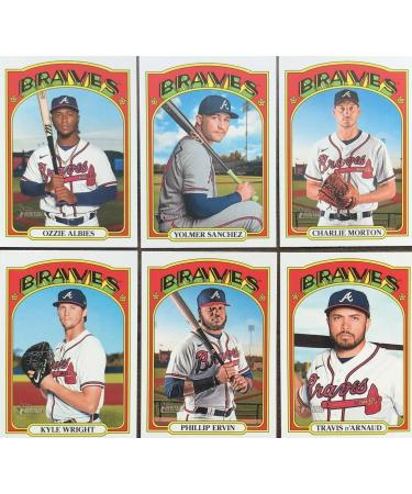 Atlanta Braves 2021 Topps HERITAGE Series 19 Card Team Set World Series Champs Featuring Ronald Acuna, Freddie Freeman and Austin Riley Plus