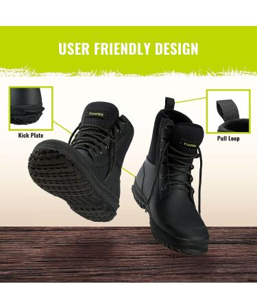 TIDEWE Men's Lace Up Neoprene Waterproof Hunting Boots - Black, Size 12 - Buy Online on SooperMarket.com