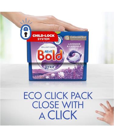 Bold All-in-1 PODS Washing Liquid Laundry Detergent Capsules 33 Washes Lavender & Camomile For Brilliant Clean With Built-In Fabric Softener Lavender 33 count (Pack of 1) - Buy Online on SooperMarket.com