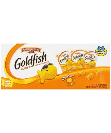 Pepperidge Farm Goldfish Cheddar 1.5 oz Bags - Pack of 24 | Delicious Snack for All Ages - Buy Online on SooperMarket.com