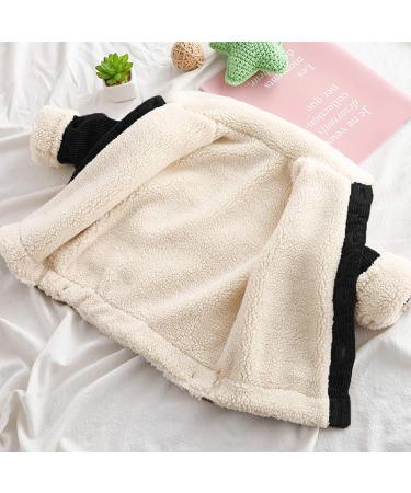 Volunboy Toddler Corduroy Sherpa Jacket - Black, 3-4 Years - Cozy Fleece Lining, Button Down, Warm Outwear for Baby Boys Girls - Buy Online on SooperMarket.com