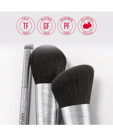 Mirabella Liner & Brow Duo Brush | Premium Cruelty-Free Makeup Brush | Hand-Sculpted Aluminum Handle for Flawless Blending - Buy Online on SooperMarket.com