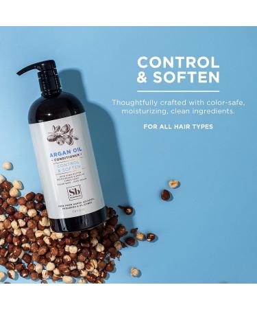 Soapbox Argan Oil Conditioner - Sulfate, Paraben, Silicone Free, Color Safe, Vegan (33.8 oz) - Buy Online on SooperMarket.com