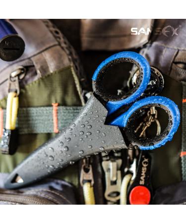 SAMSFX Heavy Duty Anti-Slip Serrated Fishing Scissors with Plastic Belt Case - Braid Line Cutter for Saltwater & Freshwater Fishing - Buy Online on SooperMarket.com