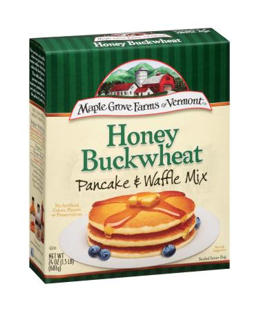 Maple Grove Farms Pancake & Waffle Mix, Honey Buckwheat, 24 Ounce