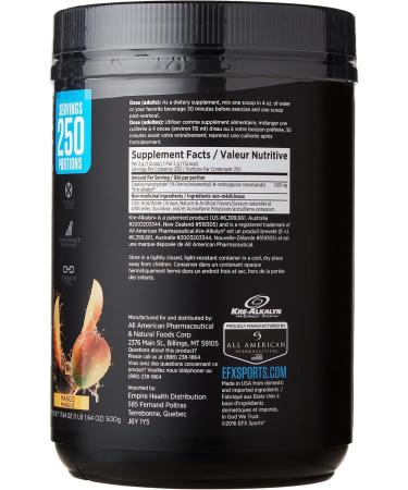 EFX Sports Kre-Alkalyn Powder 500g PH-Correct Creatine Monohydrate | Multi-Patented Formula Gain Strength Build Muscle & Enhance Performance Mango 500 gram Mango 500 g (Pack of 1) - Buy Online on SooperMarket.com