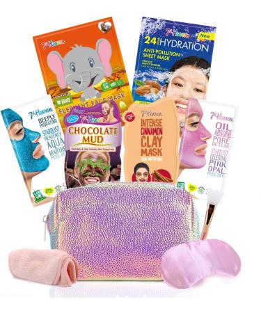 7th Heaven Mystery Face Mask Pamper Bag Lucky Dip Pink Cosmetic Gift Bag with a Selection of Face Masks & Beauty Accessories Mystery Skincare Set - Buy Online on SooperMarket.com