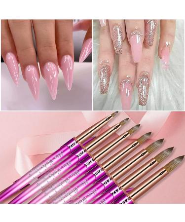 Shine Chance Size 4 Acrylic Nail Brush - 100% Real Kolinsky Art Brush for Professional DIY Manicures - Handmade Nail Extension Tool for Home Salon - Beginners Friendly - Buy Online on SooperMarket.com