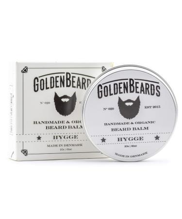 Bio Beard Balm -HYGGE - 60ML - 100% Organic by -Golden Beards- NON SCENTED Beard Oil