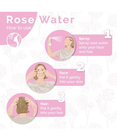 Fatima's Garden 100% Organic Rose Water Toner Spray - 3.4 Fl oz/100ml (Pack of 1) | ECOCERT & USDA Certified | For Face, Body, Hair | Vegan & Cruelty-Free - Buy Online on SooperMarket.com