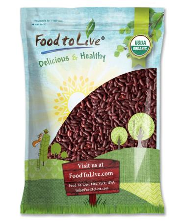 Organic Dark Red Kidney Beans, 10 Pounds - Non-GMO, Kosher, Raw, Sproutable, Vegan 10 Pound (Pack of 1)
