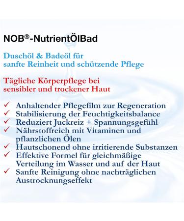 DLINE Nob-NutrienLadbad Bater l | 200ml Lipid-Rich Oil Bath Additive | Wellness for Dry Skin with Panthenol & Natural Oils - Buy Online on SooperMarket.com