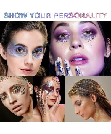 Gold Holographic Body Glitter Gel for Face, Body, Hair & Nails - Waterproof & Long Lasting | Perfect for Concerts, Parties & Festivals - Buy Online on SooperMarket.com