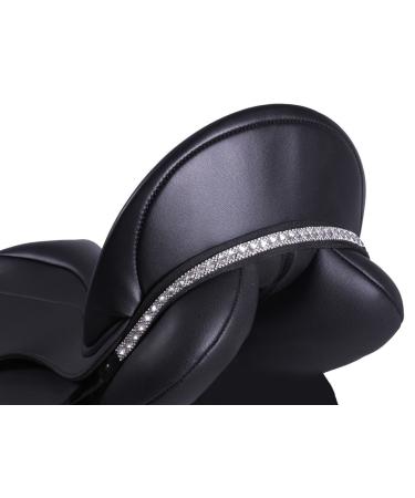Saddle decoration Sharina | Unique design | Sweat-resistant | Easy to attach | Easy-care warmblood black/silver