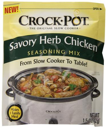 Crock Pot Savory Herb Chicken Seasoning Mix (Pack of 4) 1.5 oz Packets