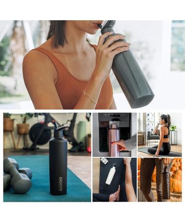 Br Mate ReHydration 25oz Insulated Water Bottle with Straw - Leakproof Stainless Steel Canteen - Dark Aura - Buy Online on SooperMarket.com