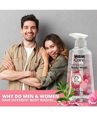 Ultra Moisturizing Body Wash for All Skin Types - Rose & Pearl Extracts with Himalayan Pink Salt | 17.5 fl oz - Buy Online on SooperMarket.com