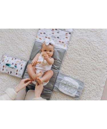 Compact XL Changing Pad Wrap with 6 Compartments - Removable Diaper Bag & Soft Pillows for Baby's Comfort | International Shipping - Buy Online on SooperMarket.com