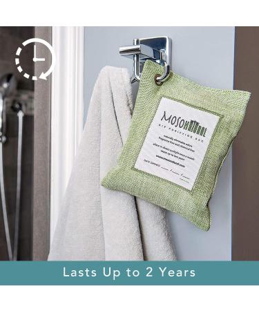 MOSO NATURAL Air Purifying Bag 200g (3 Pack) - Scent-Free Odor Eliminator for Cars, Closets, Bathrooms & Pet Areas - Premium Bamboo Charcoal Absorber (Green) - Buy Online on SooperMarket.com