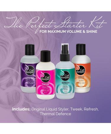 Curl Keeper Volume & Shine Kit - 4-Piece Set for Curly Hair | Thicker Fuller Curls & Frizz Control in Any Weather - Buy Online on SooperMarket.com