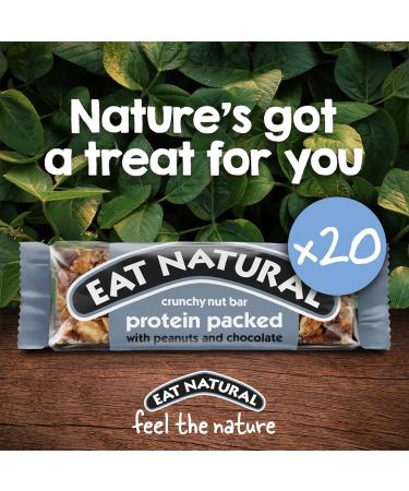 Eat Natural Protein Bars - Peanuts & Chocolate Nut Bar 20 x 45g - Gluten Free & Seriously Crunchy Snack Bars - 20 Count Pack - Buy Online on SooperMarket.com