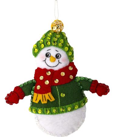 Bucilla Snow Much Fun Set of 6 Felt Applique Ornament Making Kit - DIY Needlepoint Arts and Crafts - Buy Online on SooperMarket.com