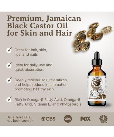 Buy Bella Terra Black Castor Oil 4oz - Rich in Vitamins & Ricinoleic Acid for Radiant Skin - International Shipping Available - Buy Online on SooperMarket.com