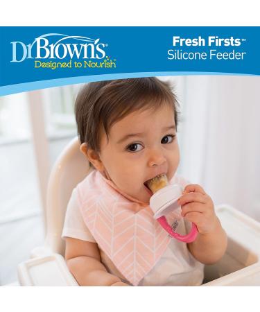 Dr. Brown's Fresh First Silicone Feeding Station - Mint Green & Grey 2 Pack | Best for Baby Feeding - International Shipping Available - Buy Online on SooperMarket.com