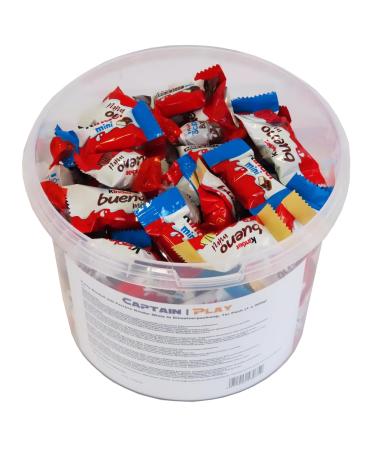 Party Bucket with Ferrero Kinder Minis - Individually Wrapped Chocolate Treats 966g Pack - Perfect for Celebrations & Events - Buy Online on SooperMarket.com