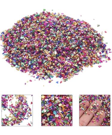 FRCOLOR 1 Glass Chip Chunky Flakes Sequins Metallic Crushed Glass Epoxy Filler Charms Irregular Nail Art Crushed Glass Flakes for Nails Retro Vase Manicure Fillers Nail Stickers 3D Crystal 0.5X0.3cm Colorful - Buy Online on SooperMarket.com