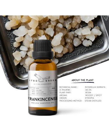 100% Organic Frankincense Essential Oil | Pure & Natural | 30ml - 1oz | Aromatherapy | Unblended | Best for Spiritual Balance - Buy Online on SooperMarket.com