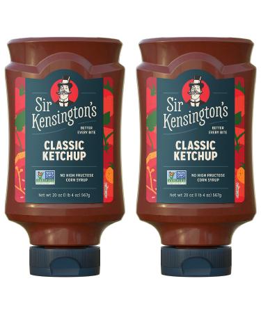 Sir Kensington's Classic Ketchup, Ketchup From Whole Tomatoes, No High Fructose Corn Syrup, Gluten Free, Certified Vegan, Non- GMO Project Verified, Shelf-Stable, 20 oz Pack of 2 20 Fl Oz (Pack of 2) Classic Ketchup