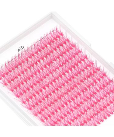 Bodermincer D Curl Cluster Eyelashes - 240pcs 20D in Red Blue Black Brown Purple | 16mm False Eyelash Extensions - International Shipping Available - Buy Online on SooperMarket.com