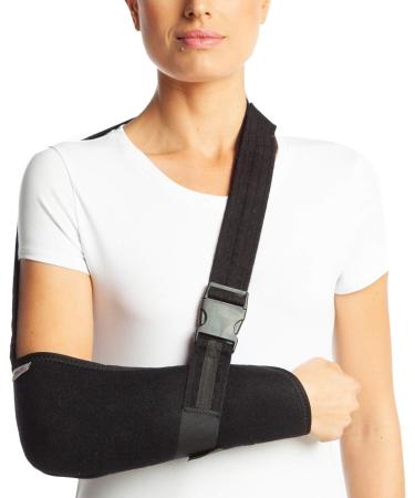 ArmoLine Deluxe Breathable Arm Sling for Broken Arm - Black (L) - Buy Online on SooperMarket.com