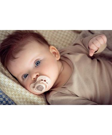LOVI Dynamic Pacifier 3-6 Months | BPA-Free Silicone Pacifiers | Hey Collection | 2 Pack | Brown - Buy Online on SooperMarket.com