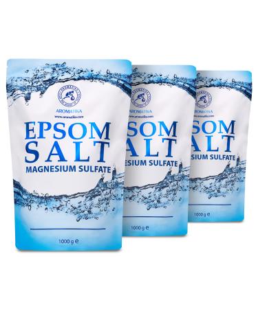 Epsom Salts Bath 6 lb - 3kg - 3000g - 100% Pure & Natural Epsom Salt - Concentrated Magnesium Sulphate - Soothing & Relieves Sore Muscles - Relaxation & Detoxifying - Body Care - Best Good Sleep