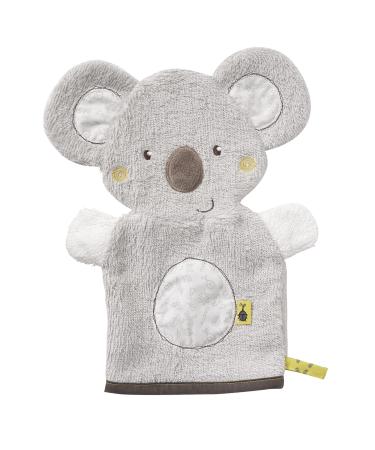 Fehn 064186 Koala Wash Glove Facecloth with Animal Motif for Happy Bathing Fun for Babies and Children from Newborns Upwards